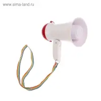 Мегафон ручной Luazon Rad-02, 5 Вт, дальность до 50 м, запись 10 сек, 3 режима, белый