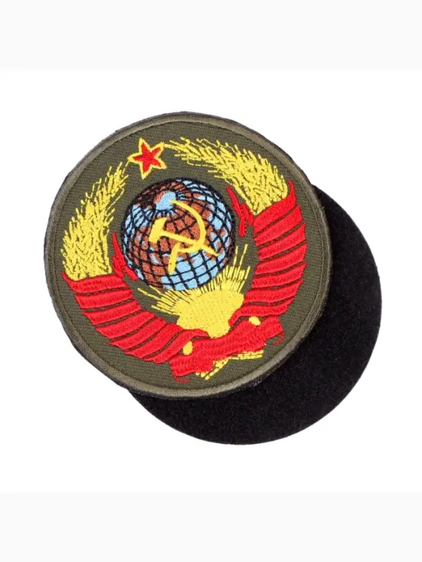 Шеврон на одежду &laquo;СССР&raquo;, на липучке, d=8 см, разноцветный