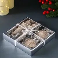 Набор свечей &laquo;Ёлочки и шишки&raquo;, 6 шт., 18.5&times;18.5&times;3.5 см