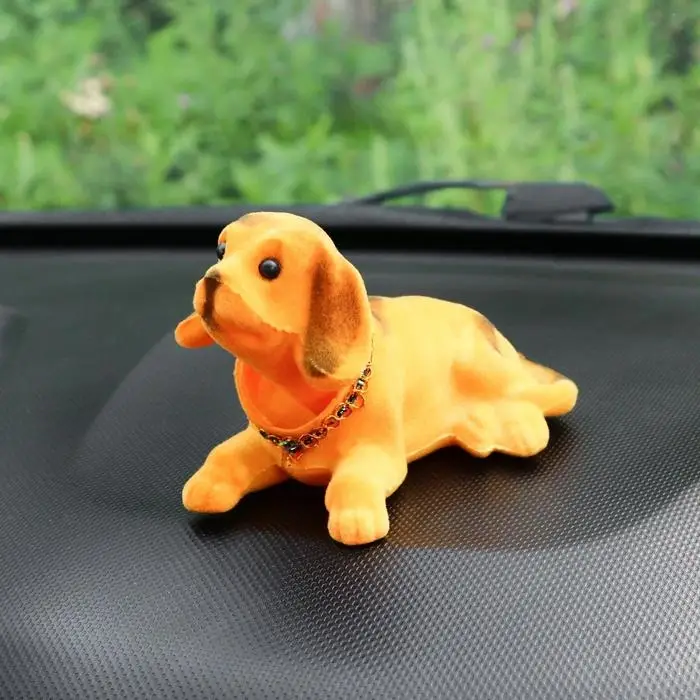 Игрушка на панель автомобиля &laquo;Собака качающая головой&raquo; рыжая