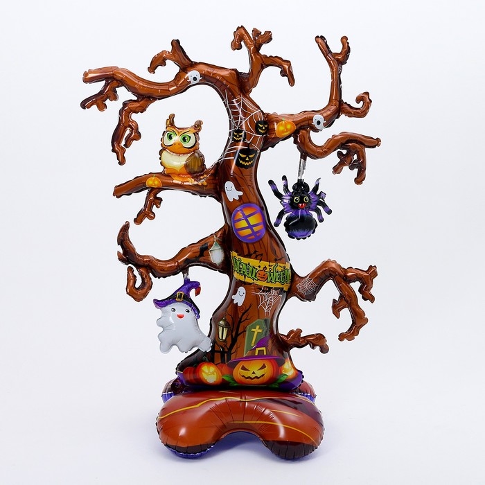 Шар фольгированный 50 Шар фольгированный 50" «Дерево-хэллоуин», под воздух