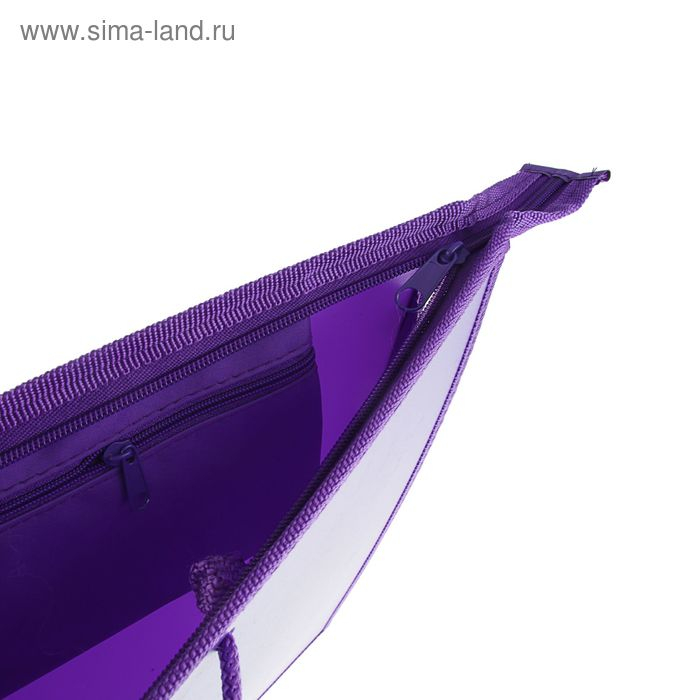 Папка для чертежей и рисунков A3, 420 х 343 х 50 мм, 0.9 мм, с ручками, пластиковая, молния сверху, внутри карман, "Стандарт" ПР 3 -8, сиреневая