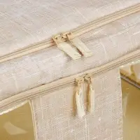 Короб жесткий тм VETTA ЛЁН, складной метал.каркас,полиэстер, 50х40х22см, бежевый