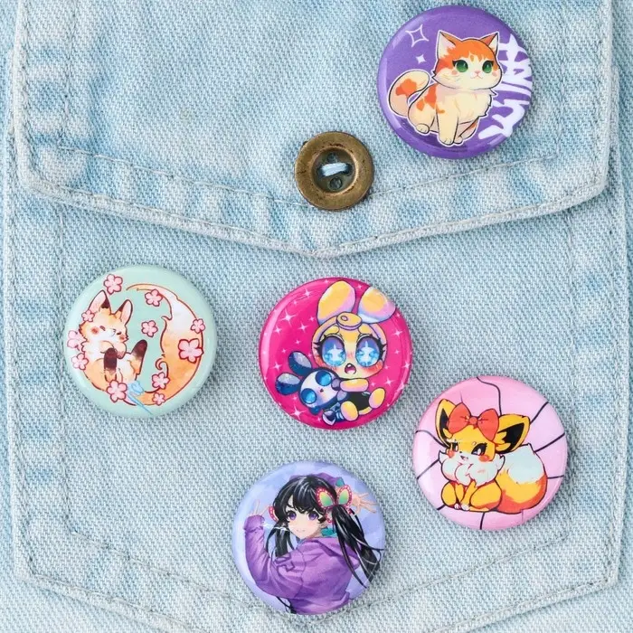 Значок металлический, закатной «Аниме», d=2.5 см, МИКС Значок металлический, закатной «Аниме», d=2.5 см, МИКС