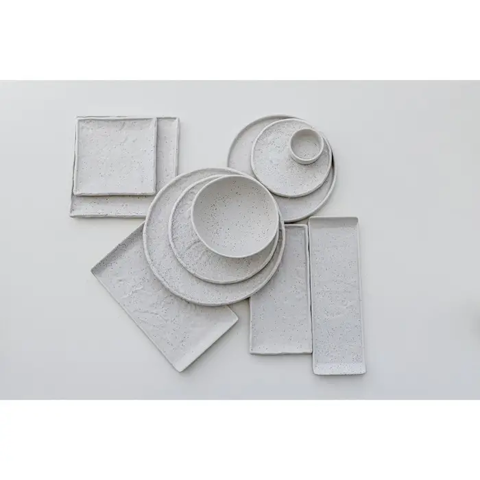 Блюдо для подачи Magistro Slate, d=22.5 см, фарфор, белое