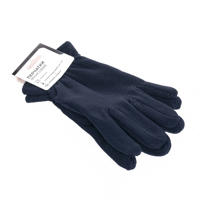Перчатки флисовые, цвет синий, размер L-XL Перчатки флисовые, цвет синий, размер L-XL