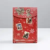 Коробка подарочная новогодняя складная «Почта», 15 х 7 х 22 см, Новый год Коробка подарочная новогодняя складная «Почта», 15 х 7 х 22 см, Новый год