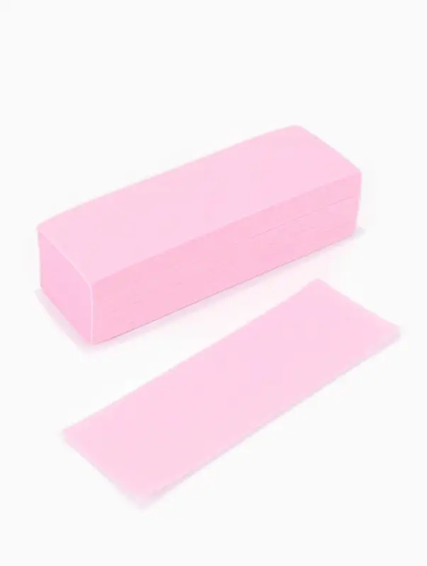 Полоски для депиляции, 20&times;7 см, 100 шт., розовые