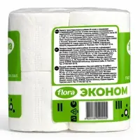 Туалетная бумага &laquo;Флора&raquo;, 2 слоя, 4 рулона