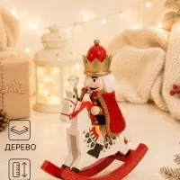 Фигурка декоративная &laquo;Щелкунчик.Кавалерист с жезлом&raquo;, 34.7&times;9&times;31 см