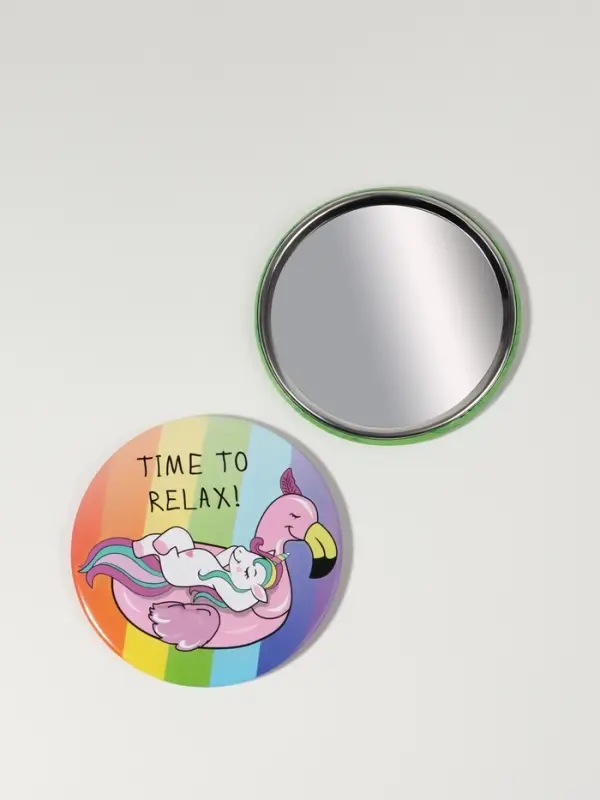 Зеркало карманное RELAX, d=7.5 см, разноцветное