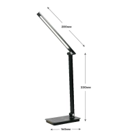 Светильник Ultraflash UF-834 C02 черн (Led настол, 8Вт, 5 ССТ, ночник, Зар)