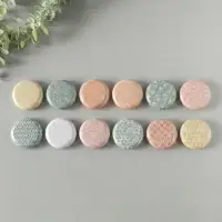 Шкатулка металл круглая "Геометрические рисунки" набор 12 шт 6,8х6,8х1,7 см