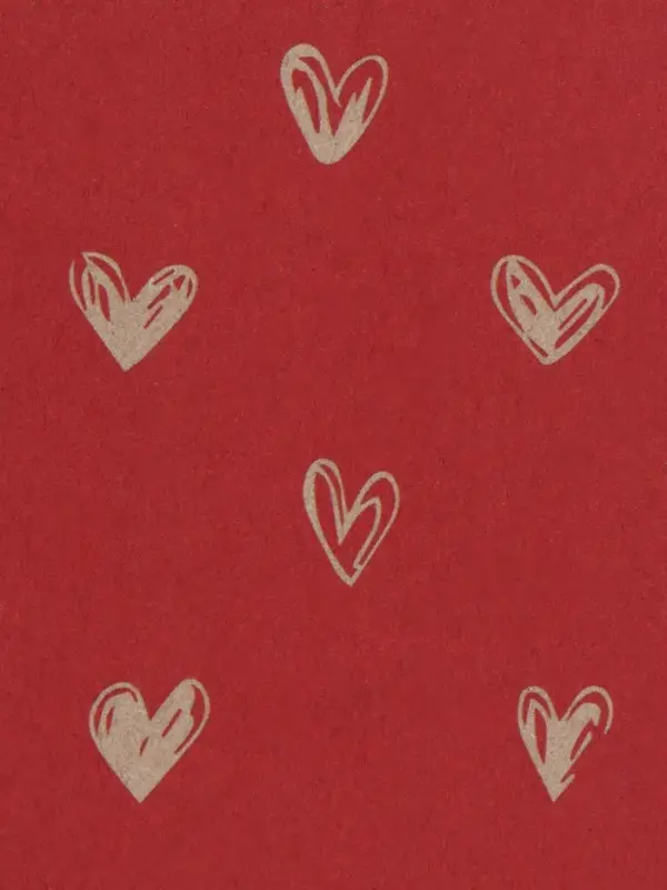 Бумага упаковочная крафтовая &laquo;Сердечки&raquo;, красная, 50&times;70 см