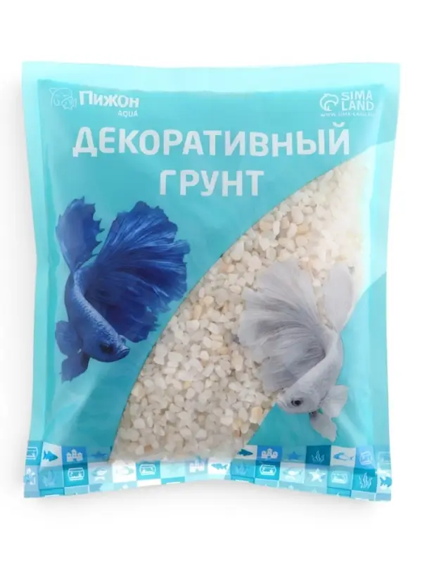 Мраморная крошка &laquo;Пижон Аква&raquo;, фр. 2-5 мм, белый, 800 г