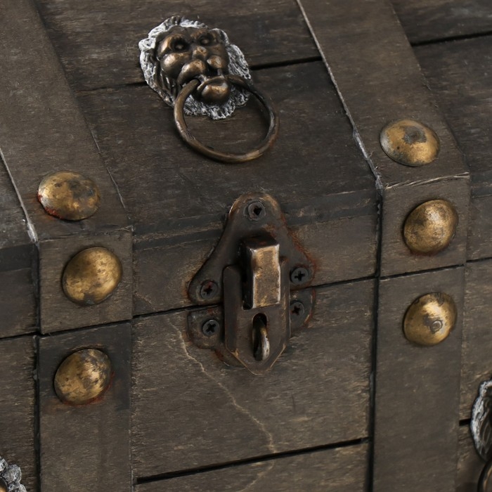 Шкатулка для украшений «Сундук. Леон», дерево, коричневый, 24×17×18.5 см Шкатулка для украшений «Сундук. Леон», дерево, коричневый, 24×17×18.5 см