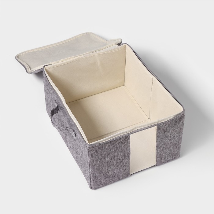Кофр для хранения вещей LaDо́m «Грэй», 29×36×20 см, цвет серый Кофр для хранения вещей LaDо́m «Грэй», 29×36×20 см, цвет серый