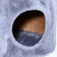 Комплекс для кошек с когтеточкой, 58&times;38&times;70 см, с лежанкой, джут, серый