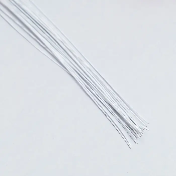 Флористическая проволока в бумажной оплётке &laquo;Белая&raquo;, длина 36 см, 0.9 мм, набор 20 шт.