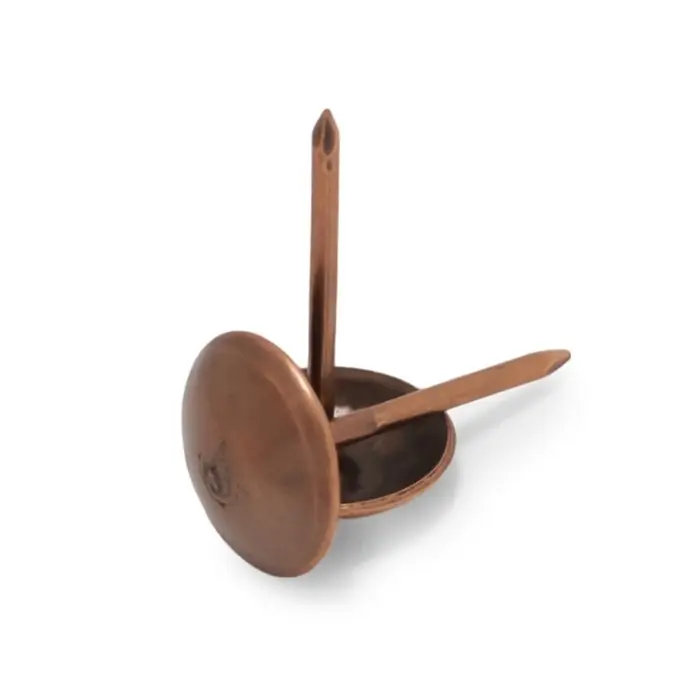 Гвозди ТУНДРА, декоративные, обивочные, 10×18.5 мм, медь, фасовка 50 шт.