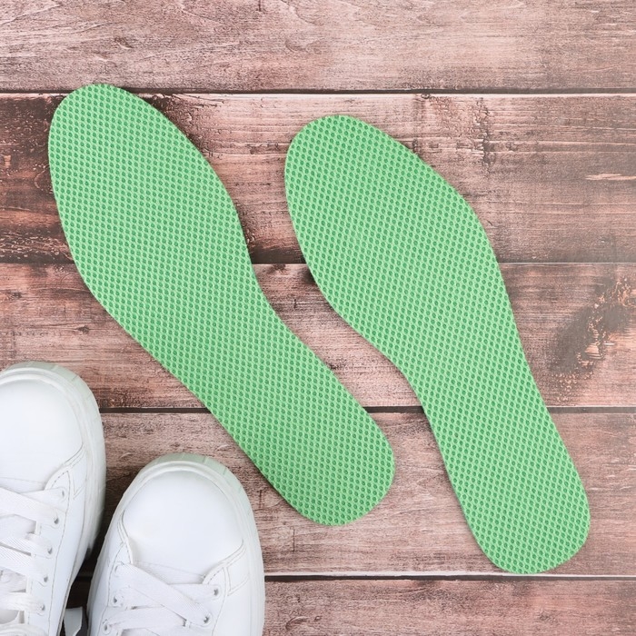 Стельки для обуви универсальные, антибактериальные, с запахом мяты Стельки для обуви универсальные, антибактериальные, с запахом мяты