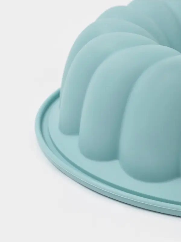 Форма для выпечки Доляна &laquo;Немецкий кекс. Завиток&raquo;, силикон, d=20 см, внутренний d=18.5 см, голубой, сиреневый