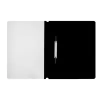 Папка-скоросшиватель Calligrata, А4, 120 мкм, чёрная, прозрачный верх