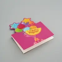 Открытка мини двойная формовая &laquo;С Днём рождения!&raquo;, шары, 9.5&times;13 см