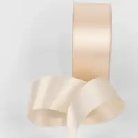 Лента атласная TEIRA, двухсторонняя, 38 мм, 25&plusmn;1 м, светло-бежевая №112