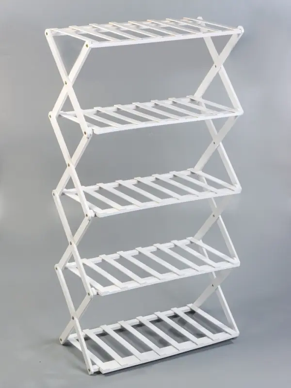 Стеллаж универсальный, 5 полок, 50&times;25&times;89 см, напольный, открытый, белый, Greengo