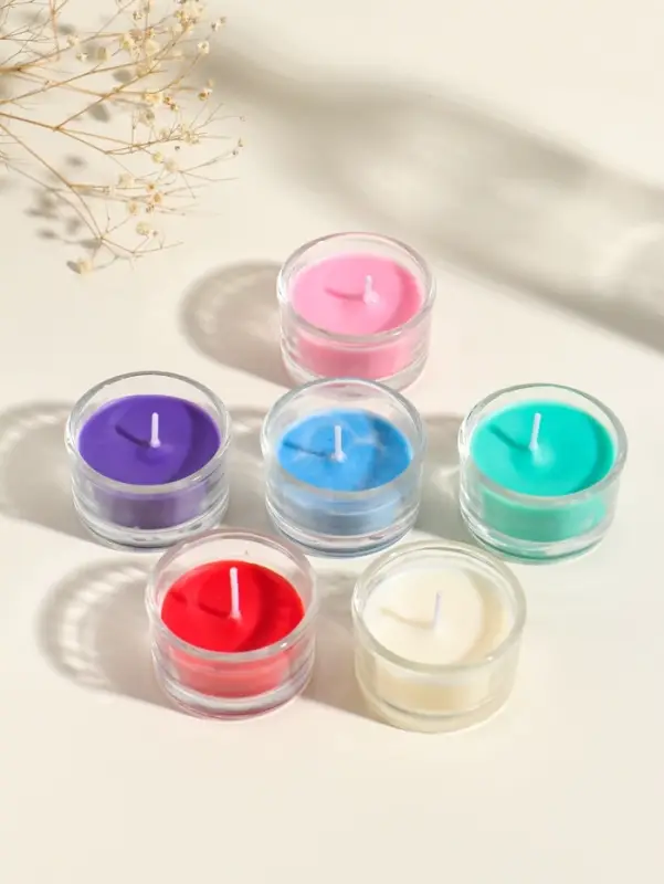 Набор свечей ароматических в стекле, 6 шт. ароматы: роза, свежесть, жасмин, лаванда, 19&times;13&times;3.3 см