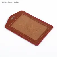 Бейдж - карман вертикальный, 70×100 мм, внутренний размер 83×51 мм, ПВХ, коричневый