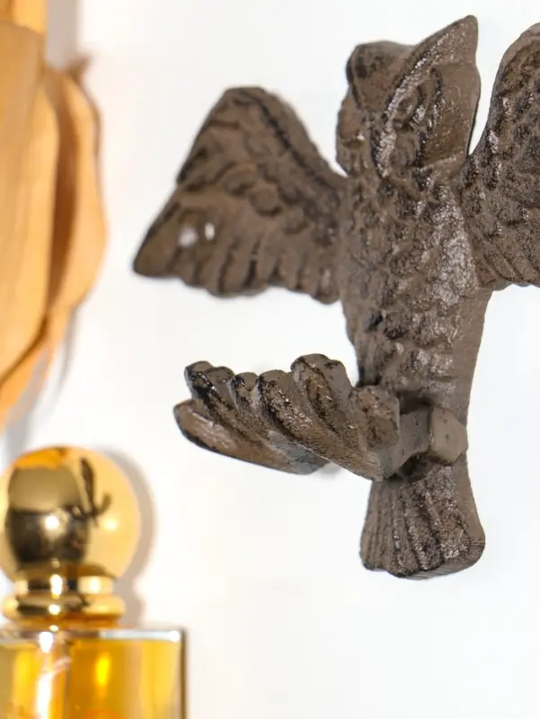 Крючки настенные &laquo;Летящая сова&raquo;, ключница декоративная, чугун, 17.7&times;9.5&times;3.8 см