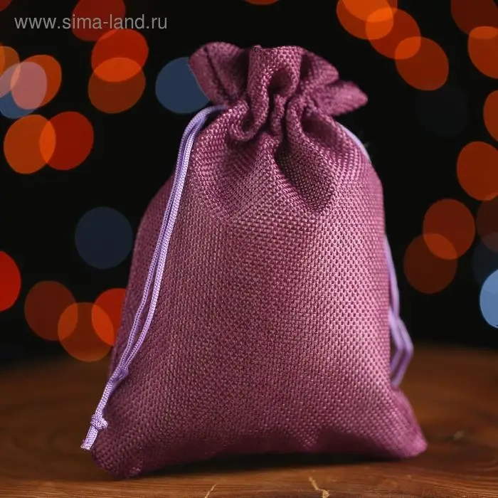 Мешочек подарочный из холщи, сиреневый, 13 х 18 см Мешочек подарочный из холщи, сиреневый, 13 х 18 см