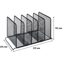 Лоток вертикальный сортер Attache 5 секций 370x205x195мм, черн