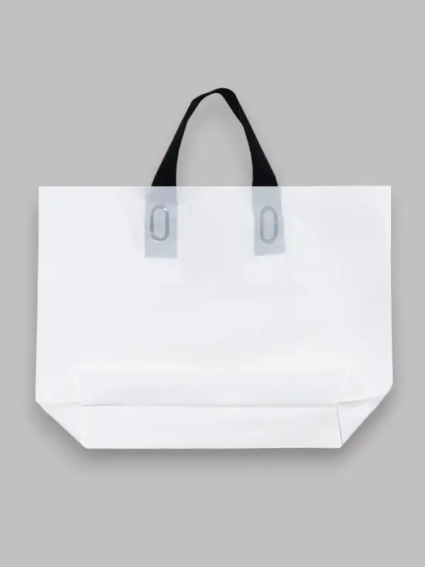 Пакет с петлевой ручкой белый 35 х 25 х 8 см 80 мкм Пакет с петлевой ручкой белый 35 х 25 х 8 см 80 мкм