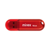 Флешка Mirex CANDY RED, 16 Гб ,USB2.0, чт до 25 Мб/с, зап до 15 Мб/с, красная