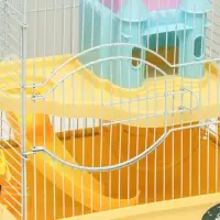 Клетка для грызунов "Пижон", укомплектованная с замком, 27 х 21 х 31 см, жёлтая