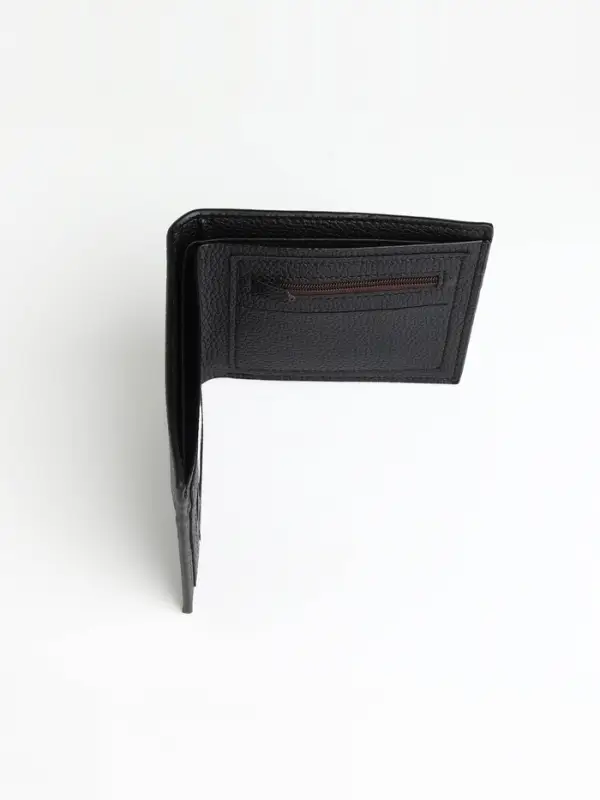 Портмоне мужское &laquo;Исам&raquo;, без застёжки, 3 отделения для карт, монет, купюр, чёрное