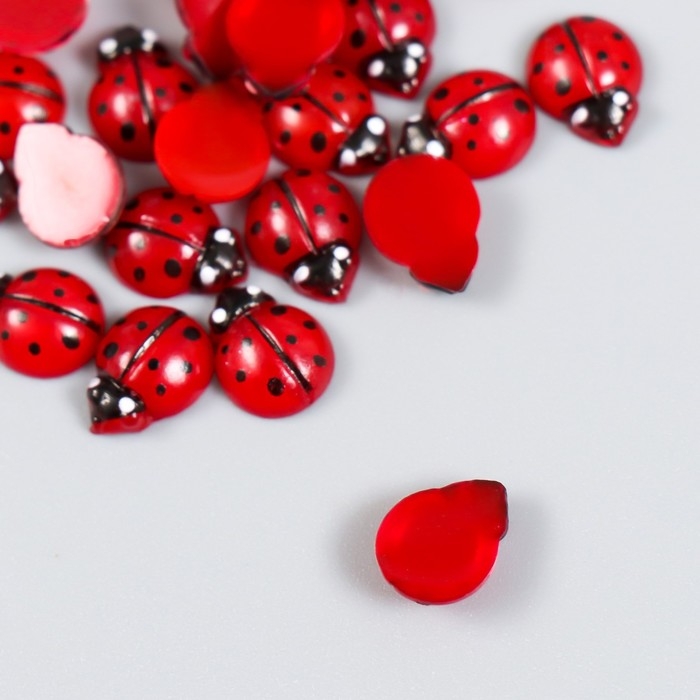 Декор для творчества пластик Декор для творчества пластик "Божьи коровки" набор 25 шт 1,1х0,7х0,4 см