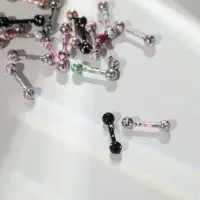 Пирсинг в бровь &laquo;Шарики&raquo; мрамор, L=0.8 см, МИКС (фасовка 20 шт.)