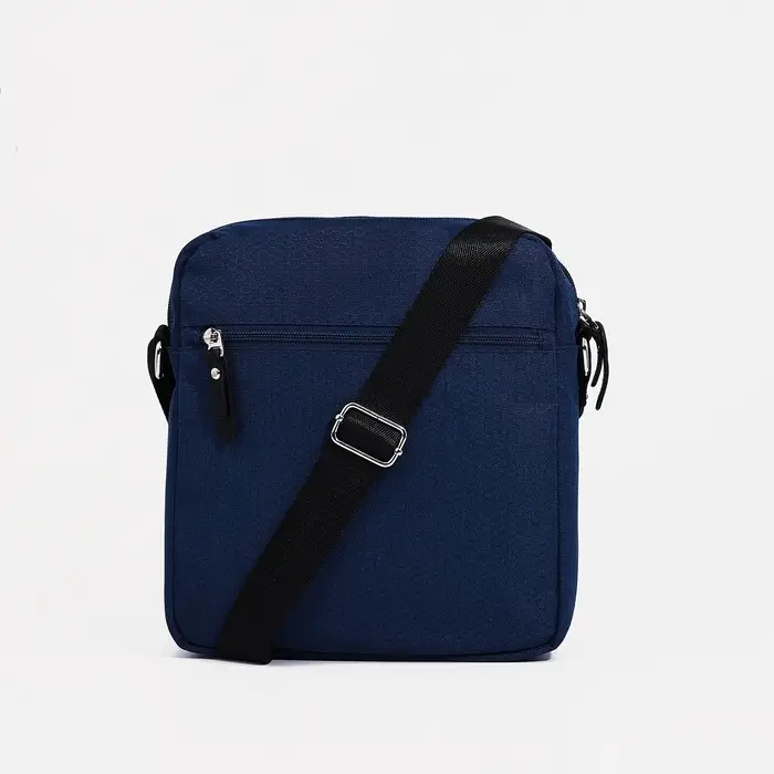 Сумка кросс-боди мужская TEXTURA, на молнии, 3 наружных кармана, 24&times;10&times;28 см, синяя