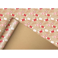 Бумага упаковочная крафт Письма любимым, 15.25.02546