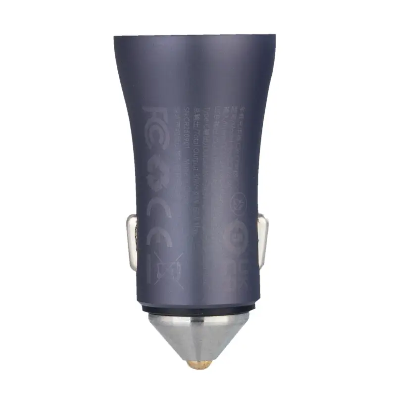 Переходник автомобильного зарядного устройства на USB + Type-C 60W CGJM000113 Baseus серый