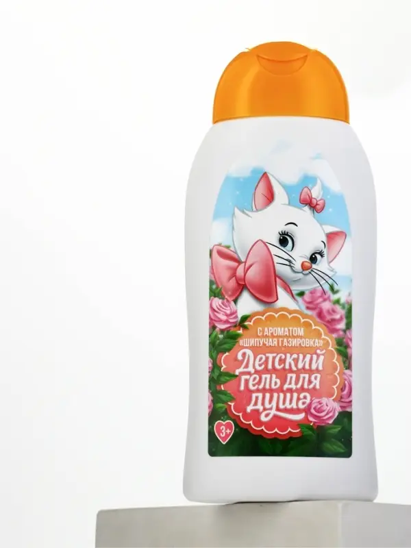 Детский гель для душа, аромат: шипучая газировка, 300 мл, Кошечка