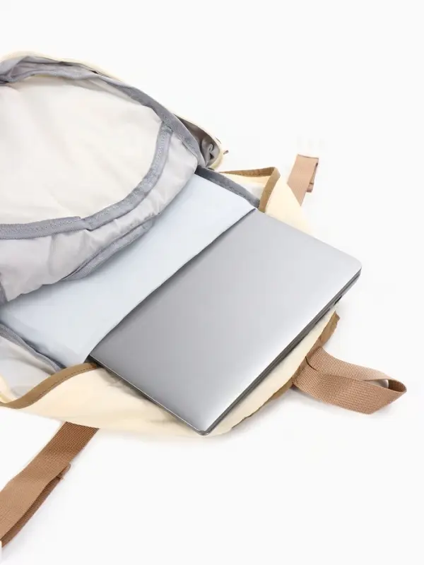 Рюкзак, 1 отделение, 4 кармана, 30&times;14&times;43 см, бежевый