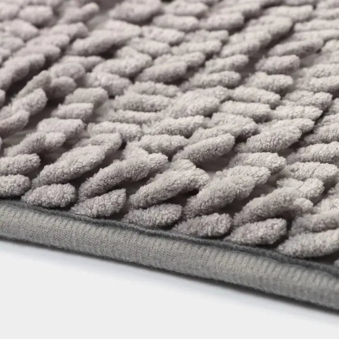 Коврик для дома Доляна &laquo;Букли длинные&raquo;, 40&times;60 см, длина букли 2 см, светло-серый