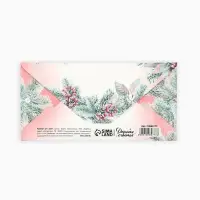 Конверт для денег &laquo;Розовый Новый год&raquo;, тиснение, 16.5&times;8 см