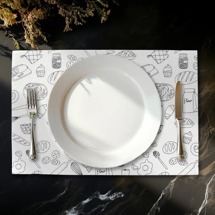 Салфетки сервировочные на стол Доляна Kitchen, 4 шт., 45&times;30 см, белые