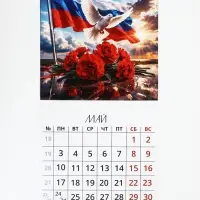 Календарь 2027 перекидной на скрепке 6 листов 29&times;29, &laquo;Патриотичный&raquo;